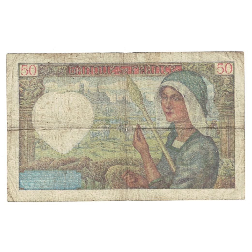 Francja, 50 Francs, Jacques Coeur, 1941, S.40, F(12-15), Fayette:19.6, KM:93