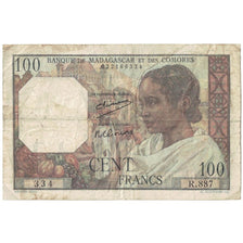Billete, 100 Francs, 1950-1951, Madagascar, KM:46a, BC