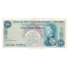 Banknote, Isle of Man, 50 New Pence, undated (1969), KM:27A, AU(55-58)