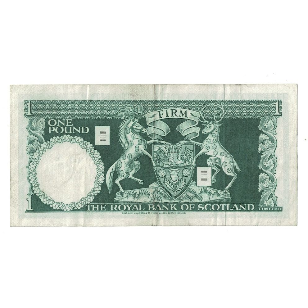 Banconote, Scozia, 1 Pound, 1969, 1969-03-19, KM:329a, MB+
