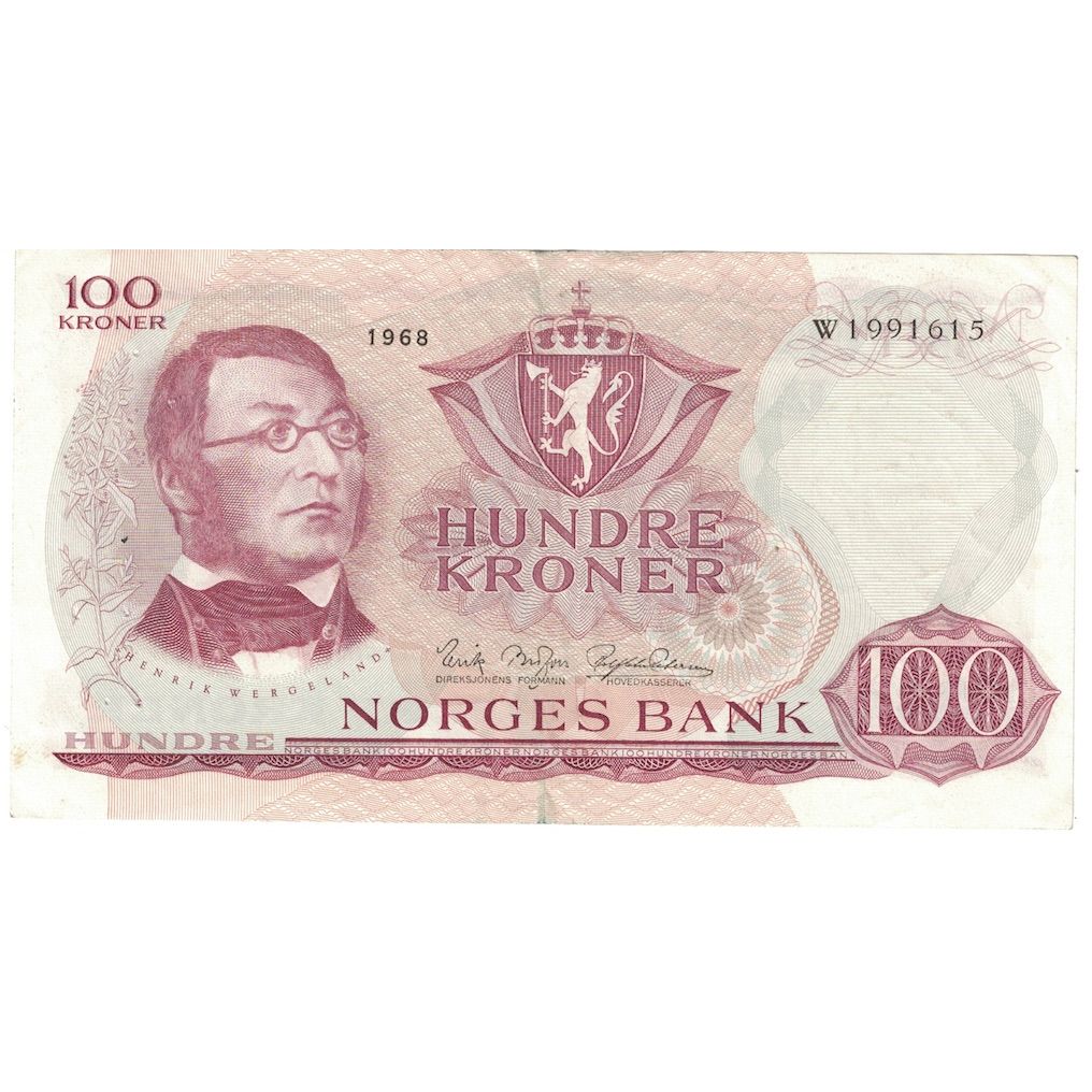 Banknot, Norwegia, 100 Kroner, 1968, KM:38b, EF(40-45)