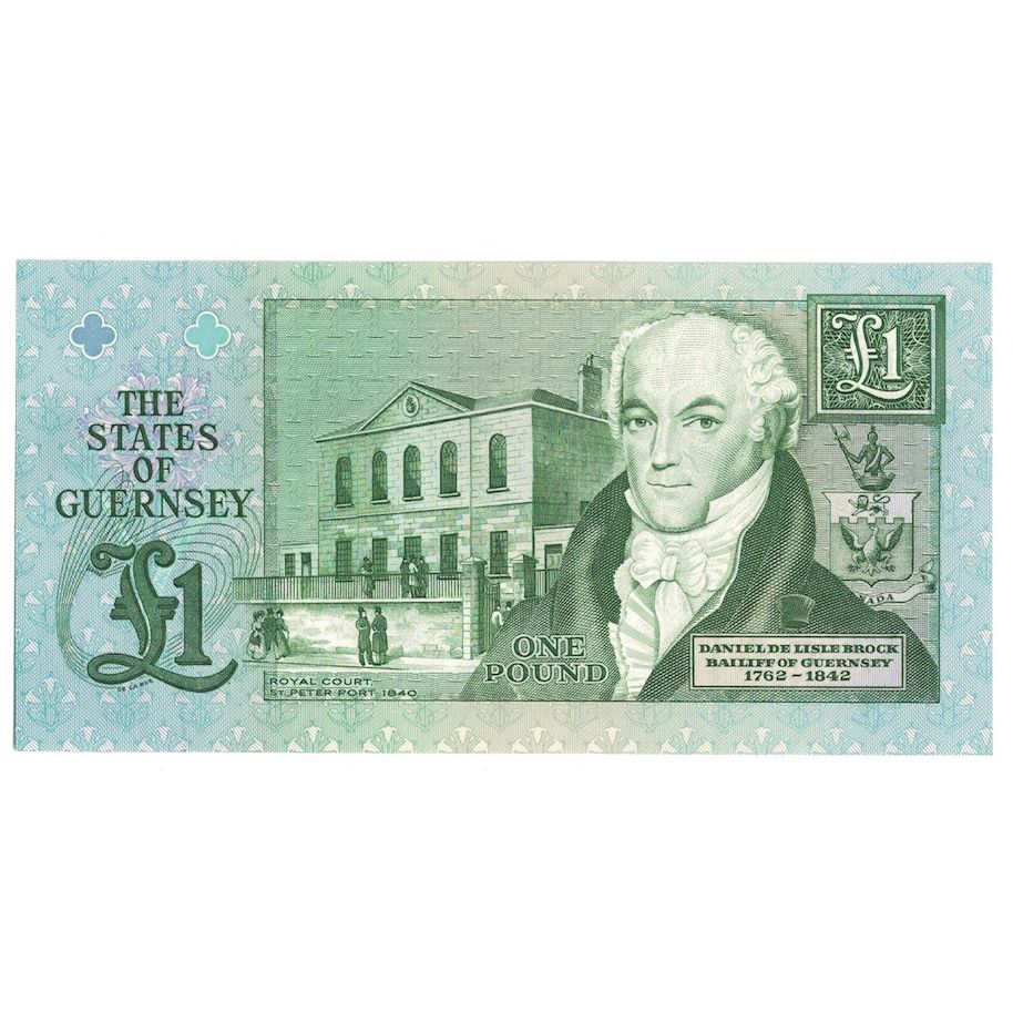 Billete, 1 Pound, Undated (1991- ), Guernsey, KM:52b, UNC