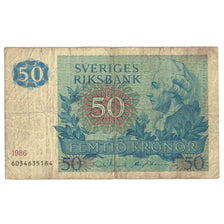 Banknote, Sweden, 50 Kronor, 1986, KM:53d, F(12-15)