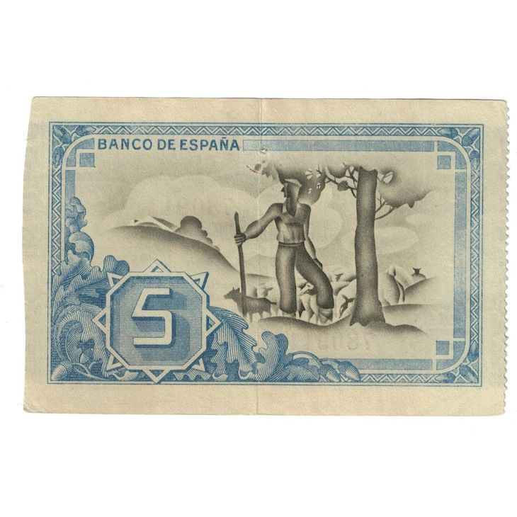 Billete, 5 Pesetas, 1937, España, 1937-01-01, KM:S561, EBC