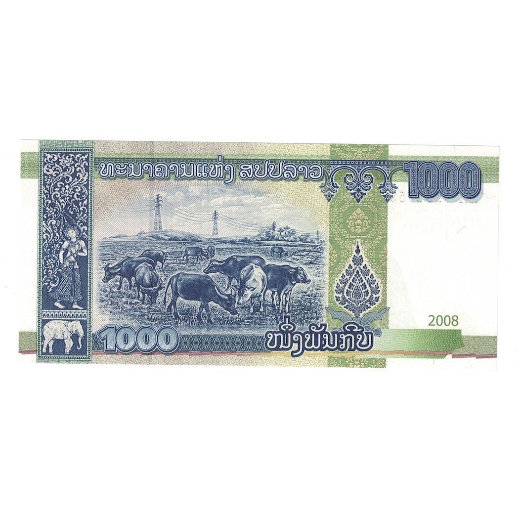 Geldschein, Lao, 1000 Kip, 2008, KM:39a, UNZ
