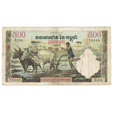Banknote, Cambodia, 500 Riels, Undated (1958-1970), KM:14d, VF(30-35)