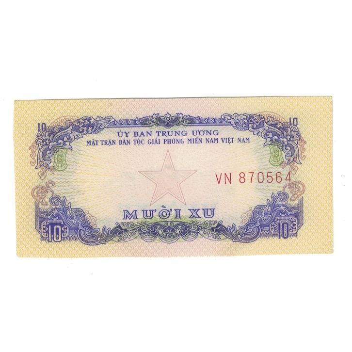 Nota, Vietname do Norte, 10 Xu, Undated (1968), KM:R1, UNC(63)