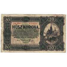 Nota, Hungria, 20 Korona, 2020, 1920-01-01, KM:61, VF(30-35)