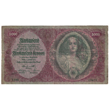 Banknote, Austria, 5000 Kronen, 1922, 1922-01-02, KM:79, VF(30-35)