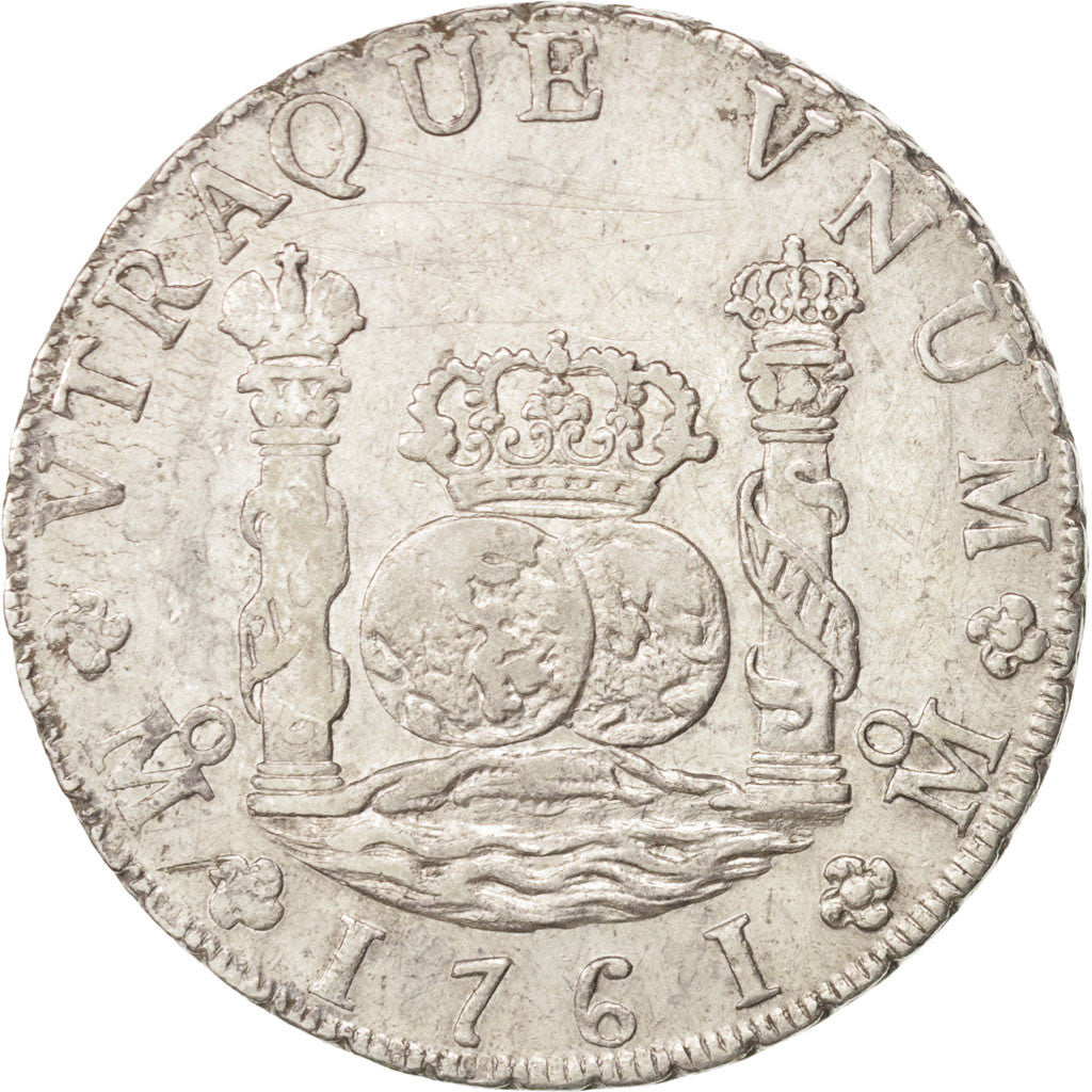 Mexico, Charles III, 8 Réales, 1761, Mexico City, EF(40-45), Silver, KM:105