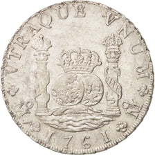 Mexico, Charles III, 8 Réales, 1761, Mexico City, EF(40-45), Silver, KM:105