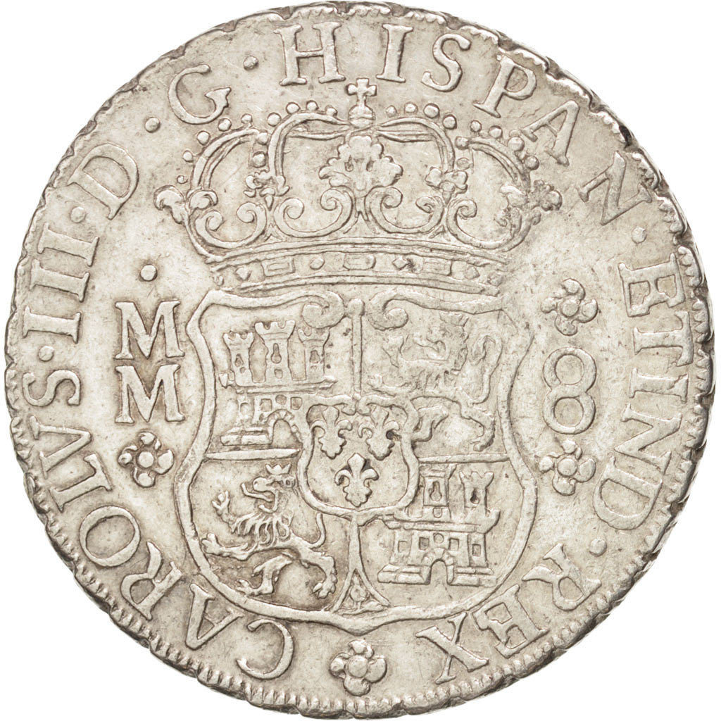 Mexico, Charles III, 8 Réales, 1761, Mexico City, EF(40-45), Silver, KM:105