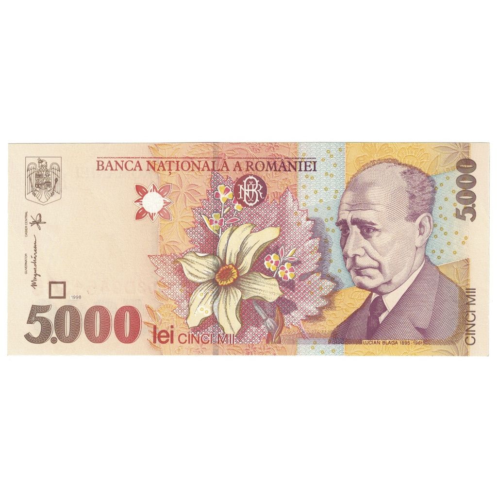 Banknote, Romania, 5000 Lei, 1998, KM:107a, UNC(65-70)