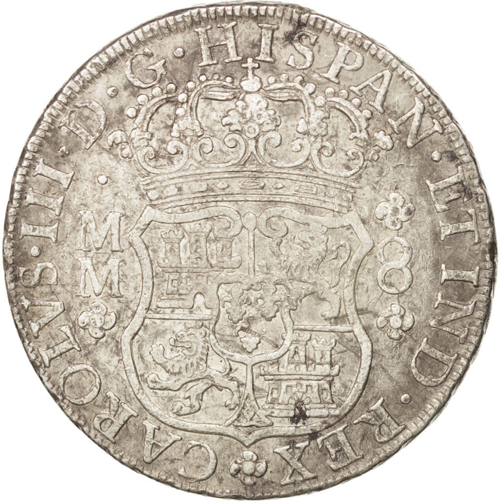 Mexico, Charles III, 8 Réales, 1762, Mexico City, VF(30-35), Silver, KM:105