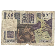 France, 500 Francs, Chateaubriand, 1948, H.106, VG(8-10), Fayette:34.8, KM:129b