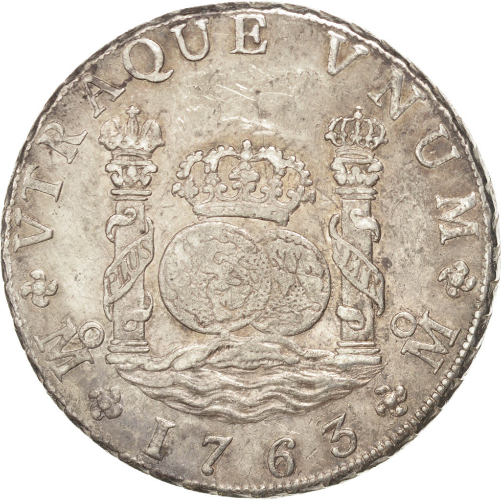 Mexico, Charles III, 8 Réales, 1763, Mexico City, AU(55-58), Silver, KM:105