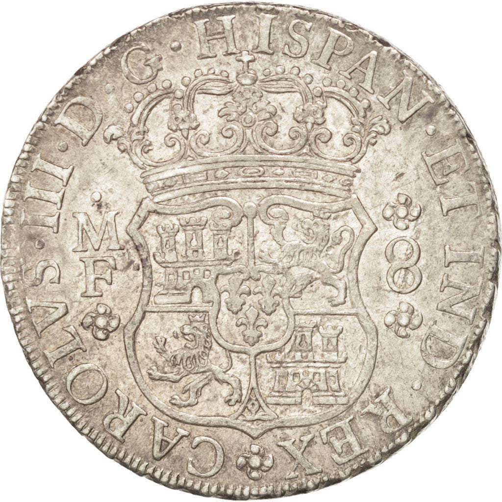 Mexico, Charles III, 8 Réales, 1763, Mexico City, AU(55-58), Silver, KM:105