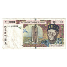 Banknote, West African States, 10,000 Francs, 1996, KM:714Kd, EF(40-45)