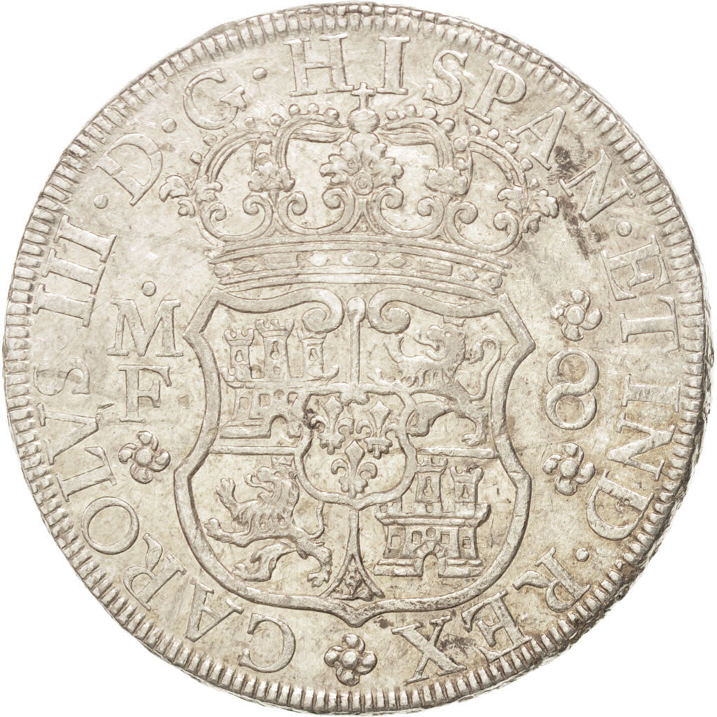 Mexico, Charles III, 8 Réales, 1769, Mexico City, AU(50-53), Silver, KM:105