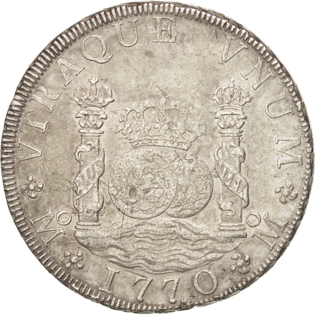Mexico, Charles III, 8 Réales, 1770, Mexico City, EF(40-45), Silver, KM:105
