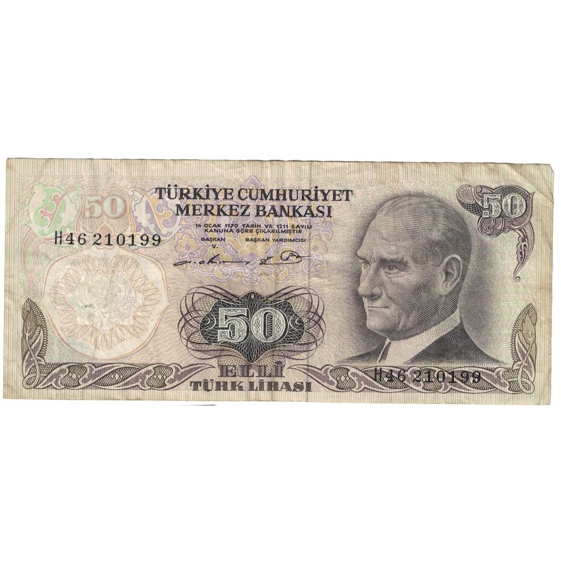 Billet, Turquie, 50 Lira, 1976, KM:188, TB+