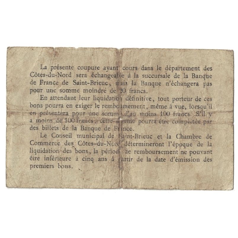 Frankreich, Saint-Brieuc, 1 Franc, S+, Pirot:111-13