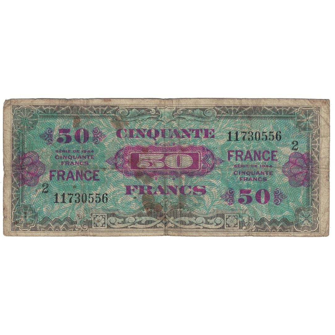 France, 50 Francs, 1945 Verso France, 1945, Série  2, F(12-15), Fayette:VF24.2