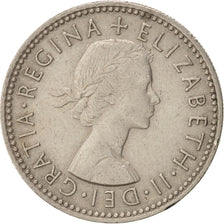 Great Britain, Elizabeth II, Shilling, 1956, EF(40-45), Copper-nickel, KM:904