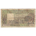 Biljet, West Afrikaanse Staten, 500 Francs, 1983, KM:706Kf, B+
