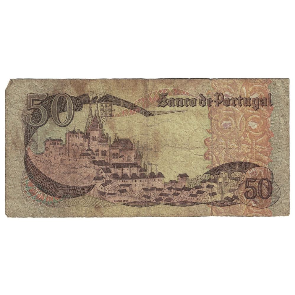 Geldschein, Portugal, 50 Escudos, 1980, 1980-02-01, KM:174b, SGE+