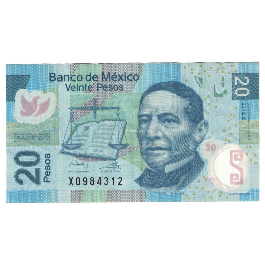 Banknote, Mexico, 20 Pesos, 2016, 2016-07-12, AU(50-53)
