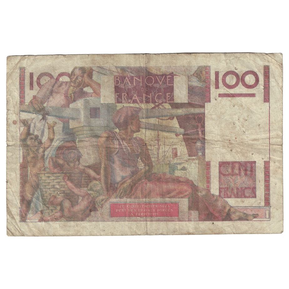 Francia, 100 Francs, Jeune Paysan, 1951, H.401, RC+, Fayette:28.29, KM:128d