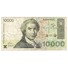 Banknote, Croatia, 10,000 Dinara, 1992, 1992-01-15, KM:25a, VF(30-35)