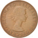 Australia, Elizabeth II, Penny, 1957, EF(40-45), Bronze, KM:56