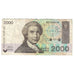 Banknote, Croatia, 2000 Dinara, 1992, 1992-01-15, KM:23a, VF(30-35)