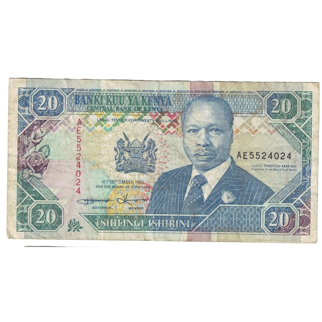 Billet, Kenya, 20 Shillings, 1993, 1993-09-14, KM:31a, TB+