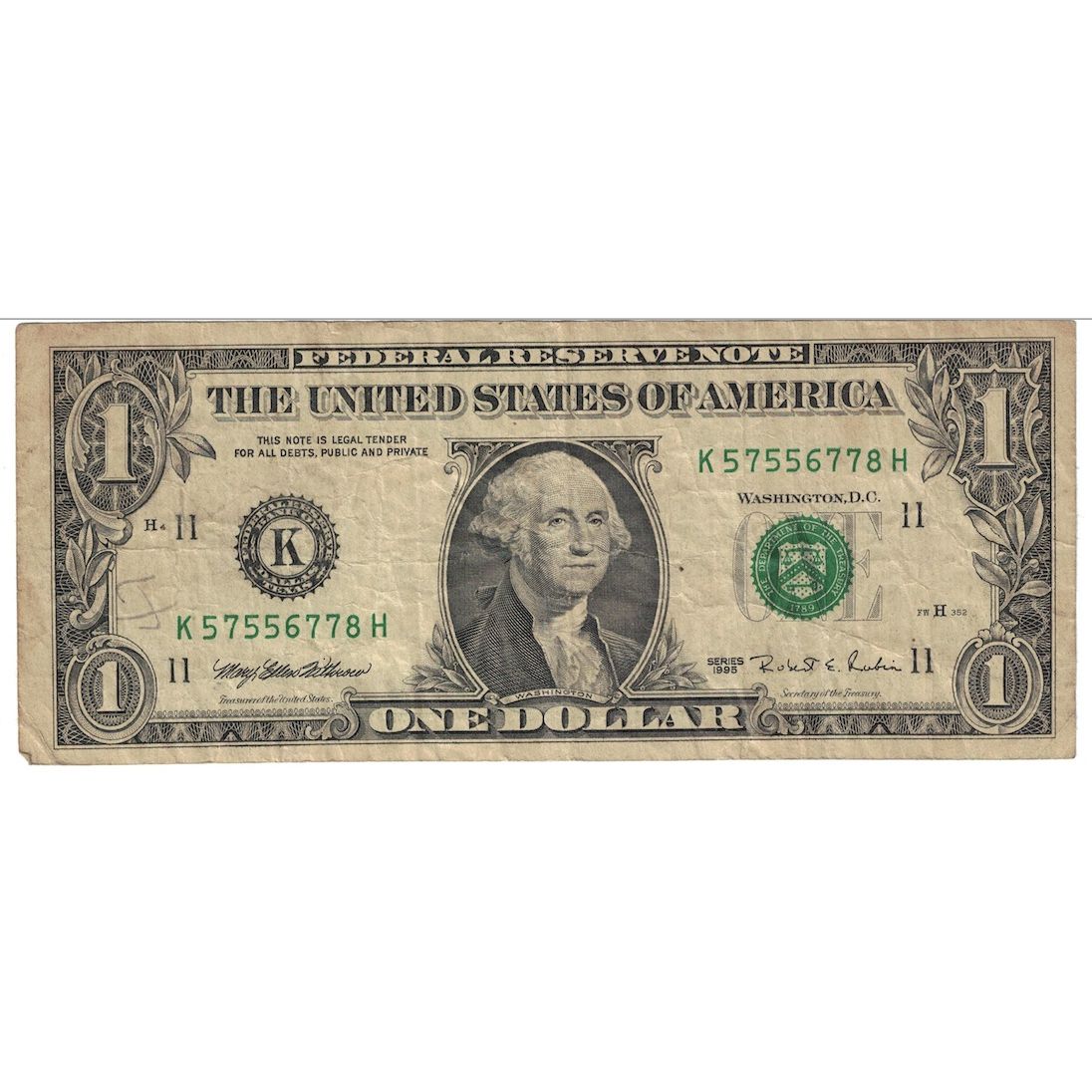 Banconote, Stati Uniti, One Dollar, 1995, Dallas, KM:4251, MB+