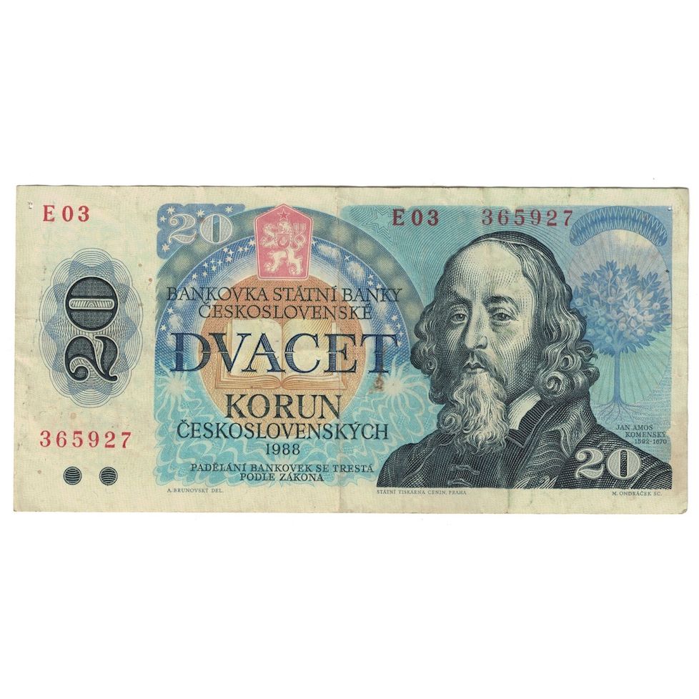Banknote, Czechoslovakia, 20 Korun, 1988, KM:95, EF(40-45)