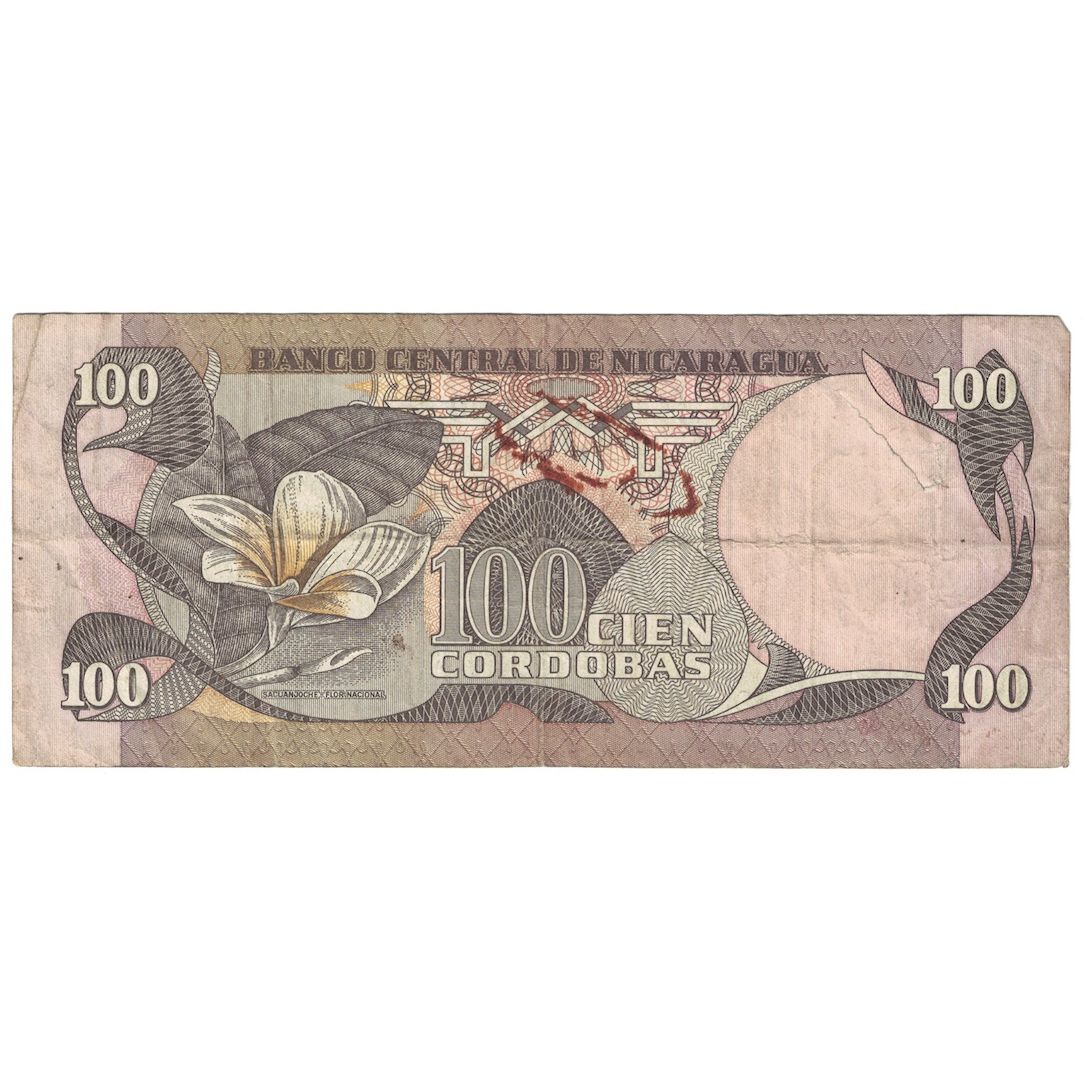 Banconote, Nicaragua, 100 Cordobas, D.1979, KM:137, MB+