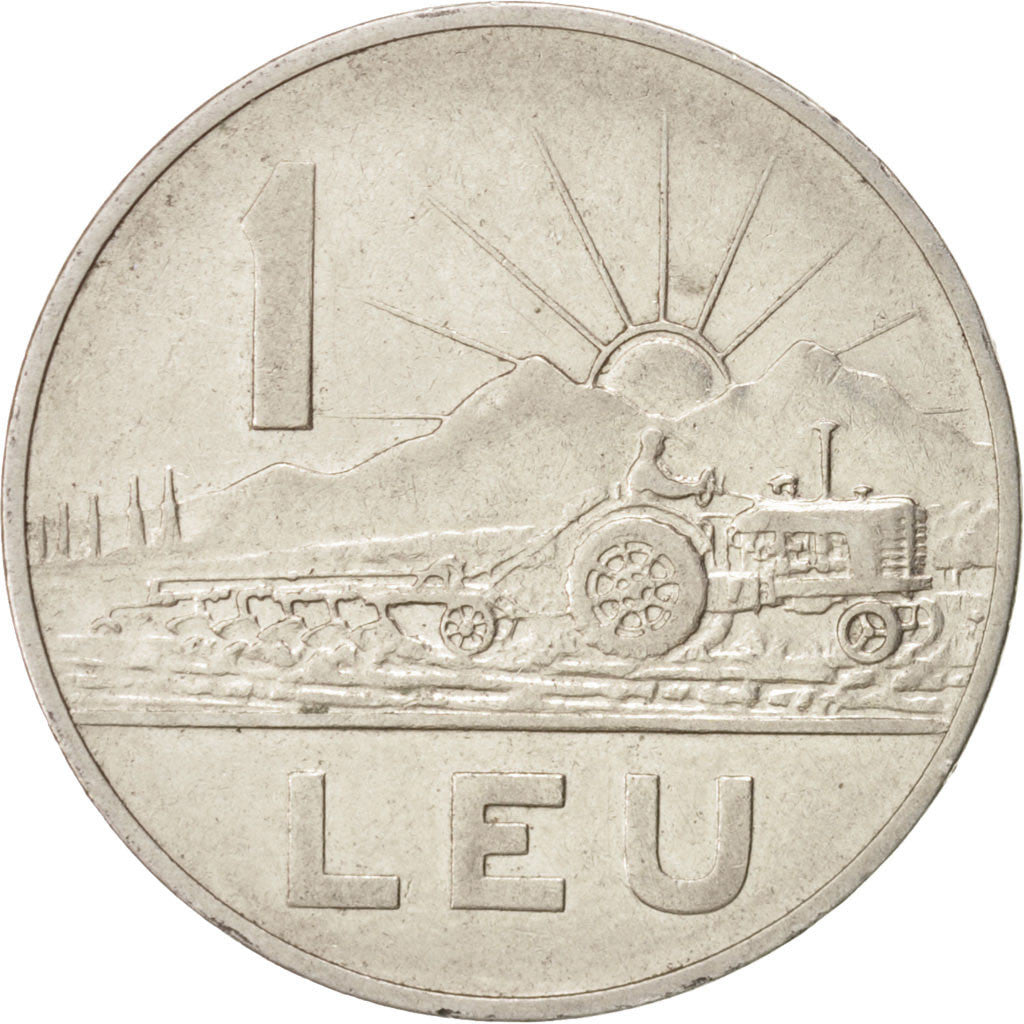 Coin, Romania, Leu, 1963, AU(50-53), Nickel Clad Steel, KM:90