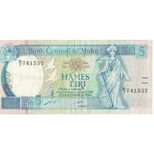 Billete, 5 Liri, 1994, Malta, KM:46a, MBC