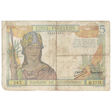 Banconote, INDOCINA FRANCESE, 5 Piastres, Undated (1932-1939), KM:55c, MB