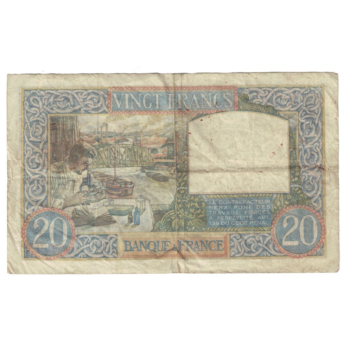 Frankrijk, 20 Francs, Science et Travail, 1941, F.569, TB, Fayette:12.18, KM:92b