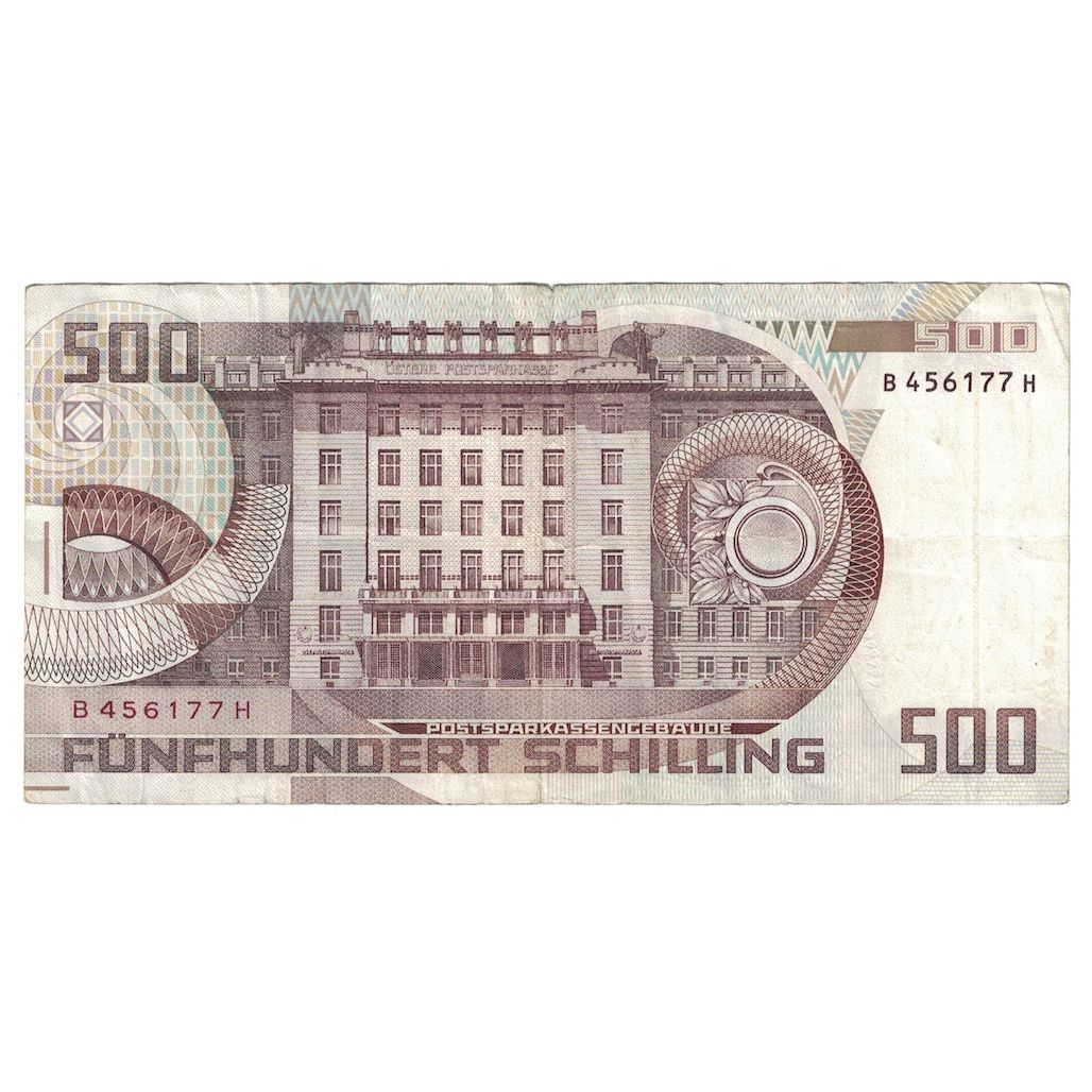 Billete, 500 Schilling, 1986, Austria, KM:151, MBC+