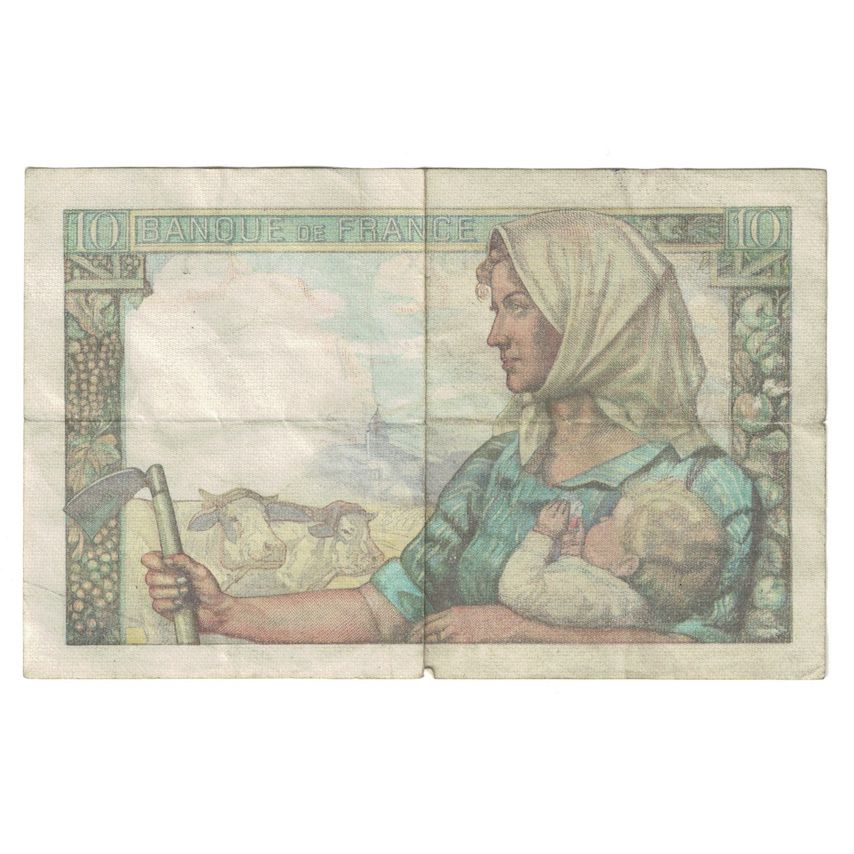 France, 10 Francs, Mineur, 1942, U.16, TB+, Fayette:F.08.04, KM:99d