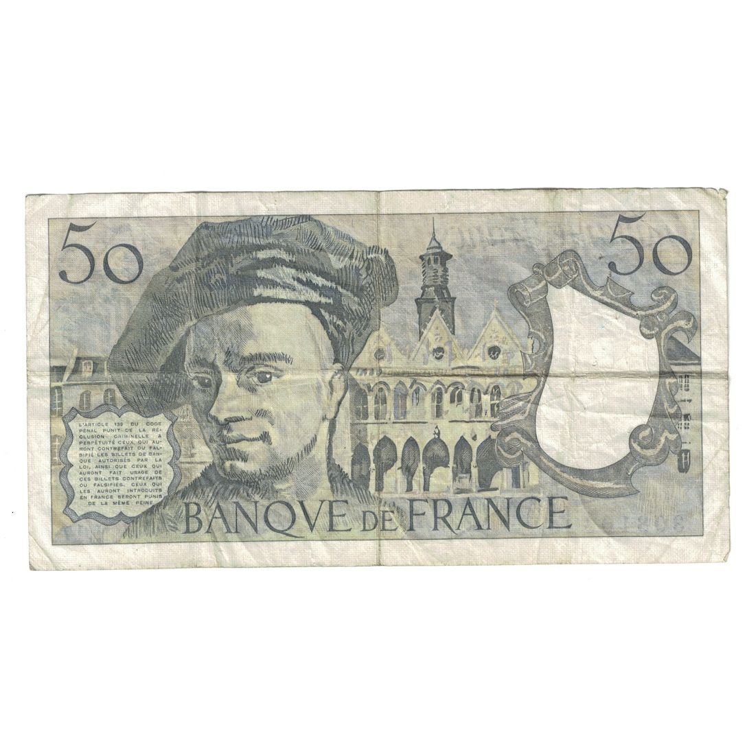 França, 50 Francs, Quentin de La Tour, 1979, N.17, VF(20-25), Fayette:67.5