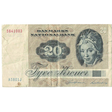 Banknote, Denmark, 20 Kroner, 1979-1988, KM:49b, VF(20-25)