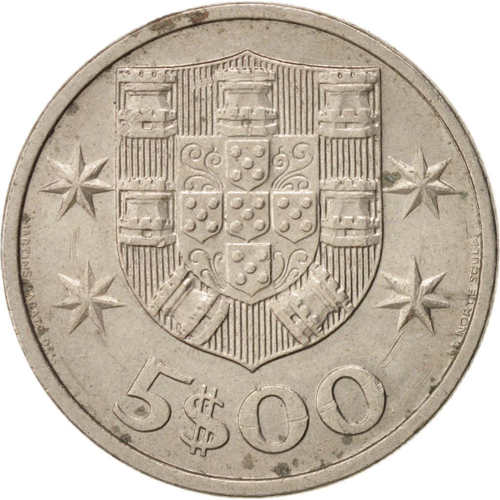 Moneta, Portogallo, 5 Escudos, 1982, SPL-, Rame-nichel, KM:591