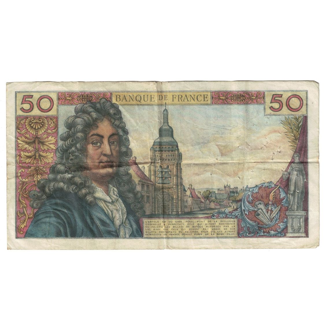 Frankrijk, 50 Francs, Racine, 1965, Q.94, TB, Fayette:64.8, KM:148a