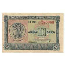 Banconote, Grecia, 10 Drachmai, 1940, 1940-04-06, KM:314, FDS